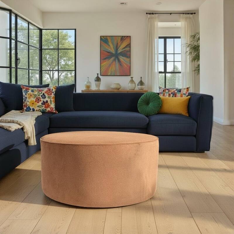 Universal 36" Round Ottoman Qivuit Brown