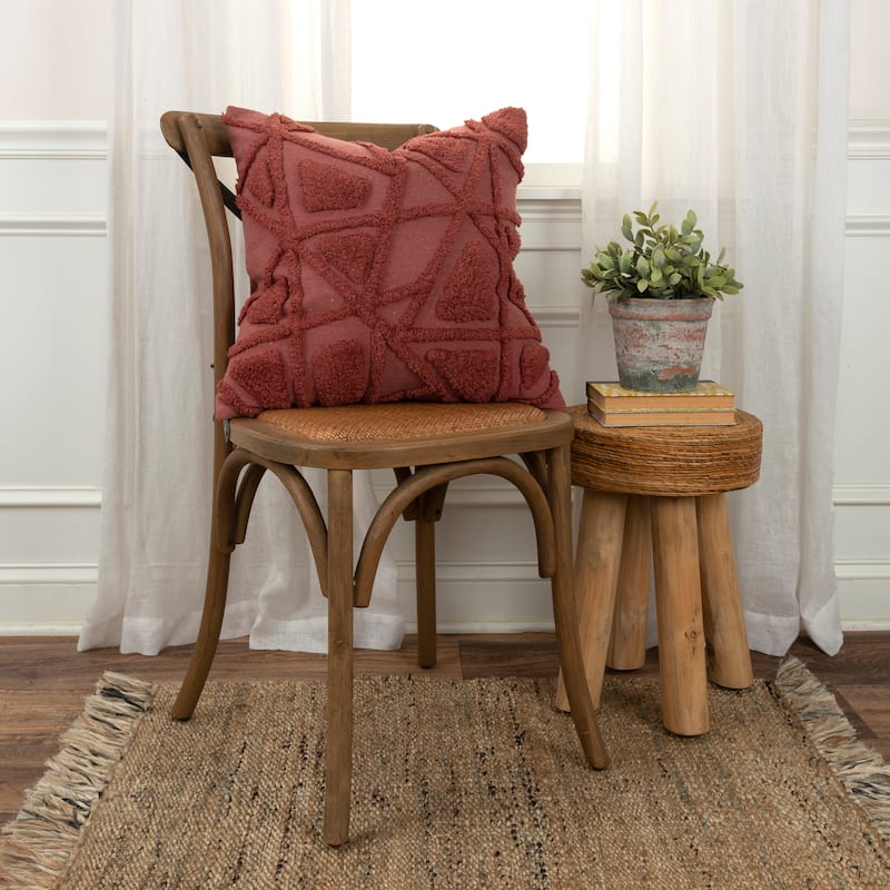 Rizzy Home Tufted Geometric Throw Pillow Cover