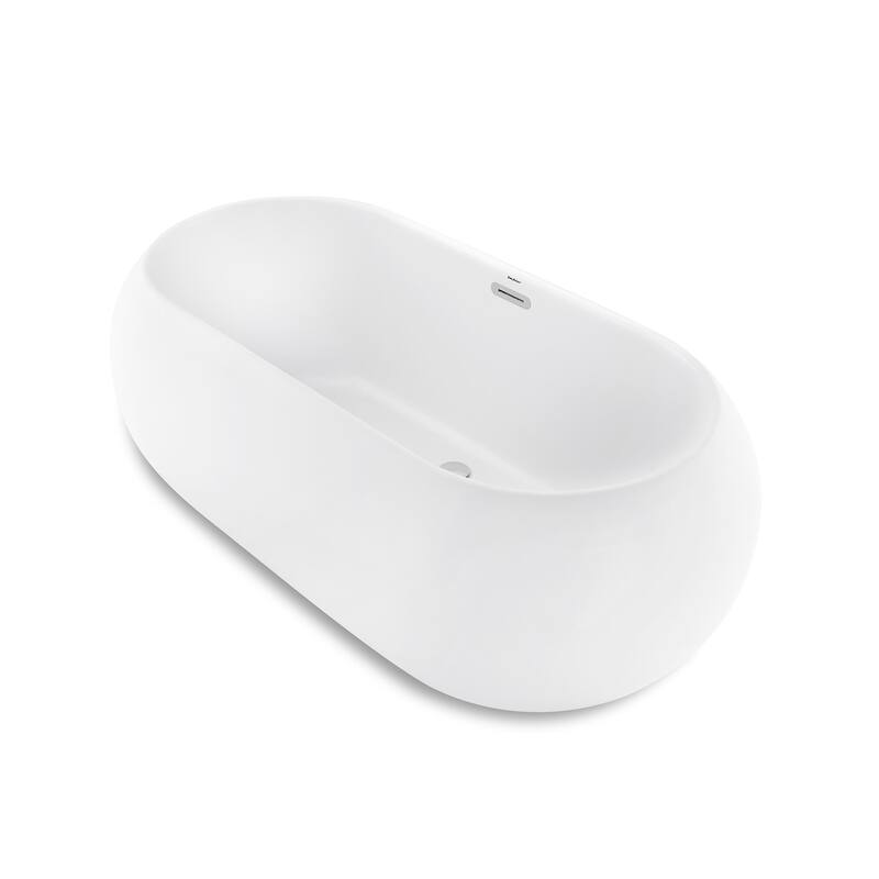 Swiss Madison Plaisir 63" Free Standing Acrylic Tub with Center Drain