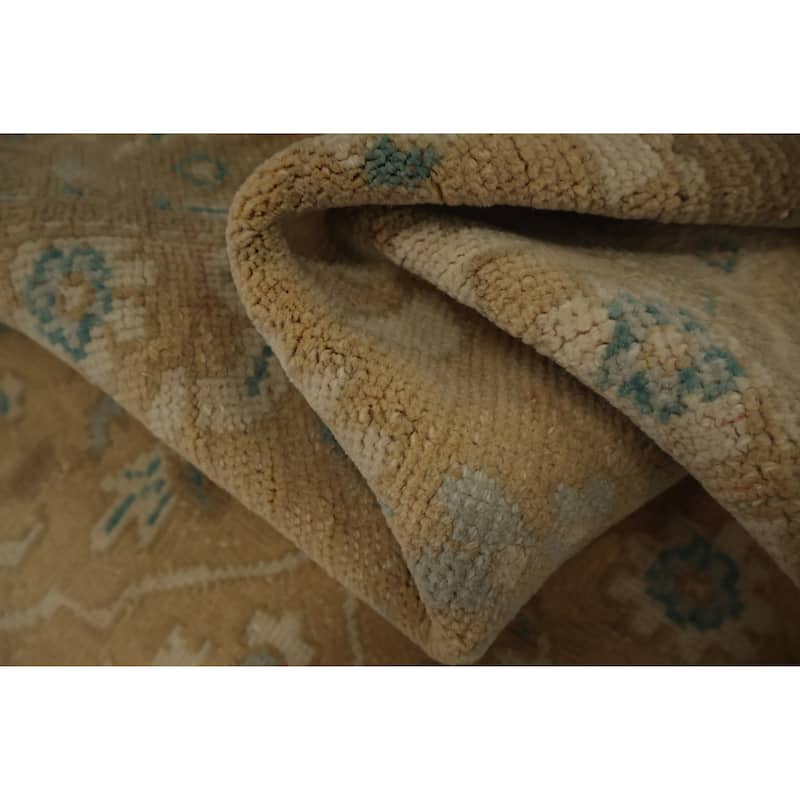 Hand Knotted Oriental 100% Wool Carpet Traditional All-Over Brown Ziegler Area Rug - 2' 11'' X 1' 11''