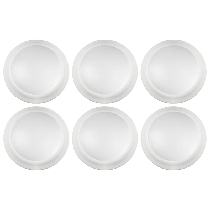 7 in. LED Disk Light 6 Unit Contractor Pack 5-CCT Selectable 27K/3K/35K/4K/5K White Finish