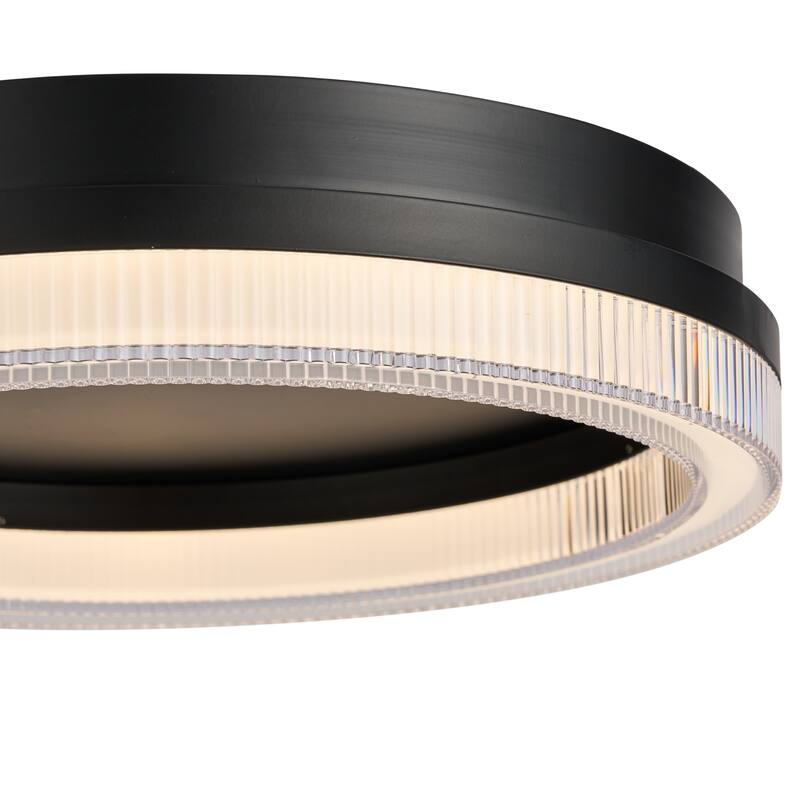 Artcraft Ari Integrated LED Flush Mount - Black Finish