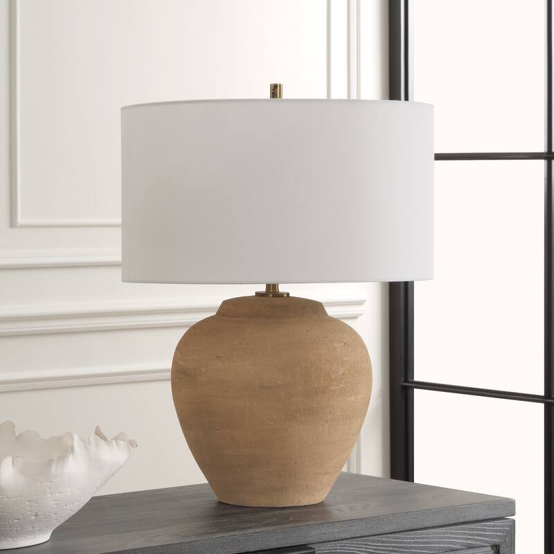 Uttermost Treviso Terracotta Table Lamp - 24'' H X 18'' W X 18'' D