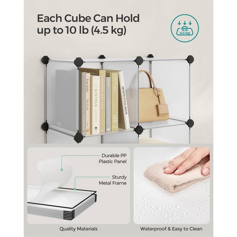 Modern Multi-Cube Storage Rack with Strong ABS Connectors and Secure Door Hooks for Tight Closure