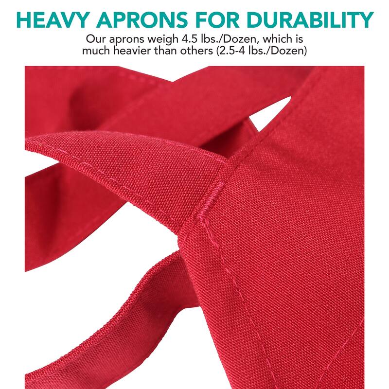 Arkwright Home Bib Spun Poly Aprons - 12 Pack - 33x30