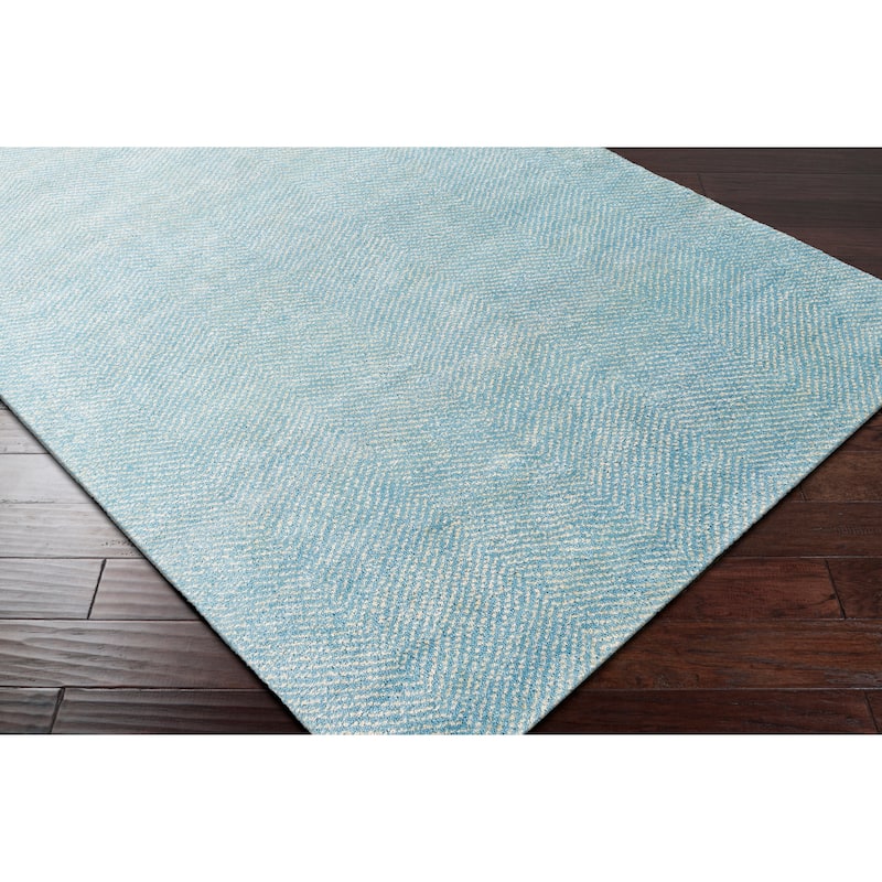 Fazeley Hand Knotted Wool Blend Casual Area Rug
