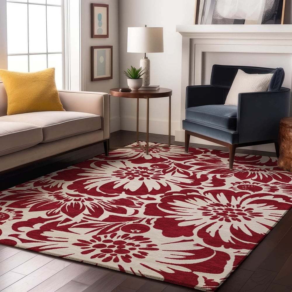 Premium Washable Super Soft Modern Floral Mayfield Rug