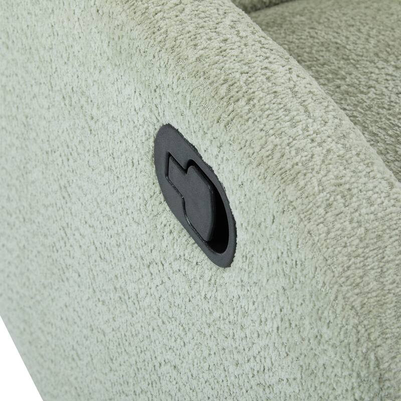 Contemporary Design 360 Swivel Boucle Glider Recliner Chair