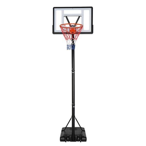 slide 2 of 2, Basketball Hoop Outdoor Portable Basketball Goals, Adjustable Height 7ft - 10ft for Adults & Teenagers - 35 x 24 x 6.7 Black