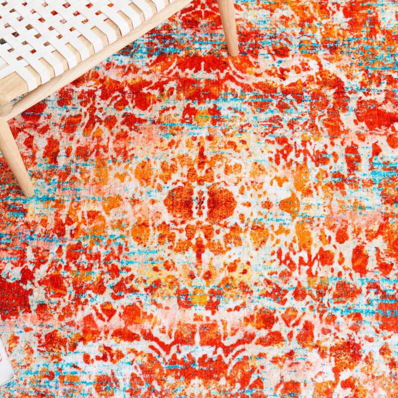 SAFAVIEH Bahia Marlit Washable Slip Resistant Nirgul Overdyed Rug