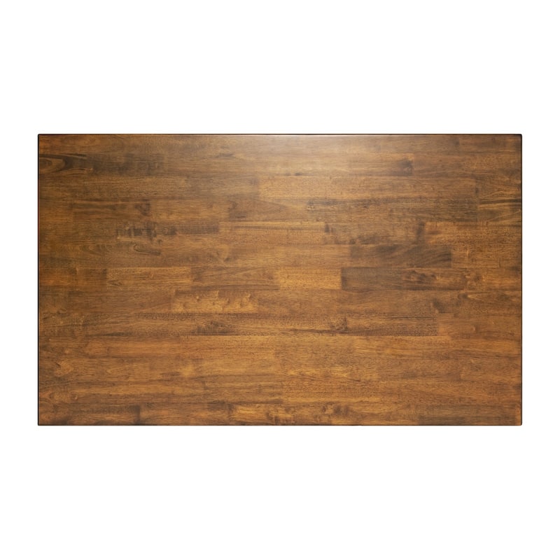 Classic Wood Dining Table with Offset Tapered Legs
