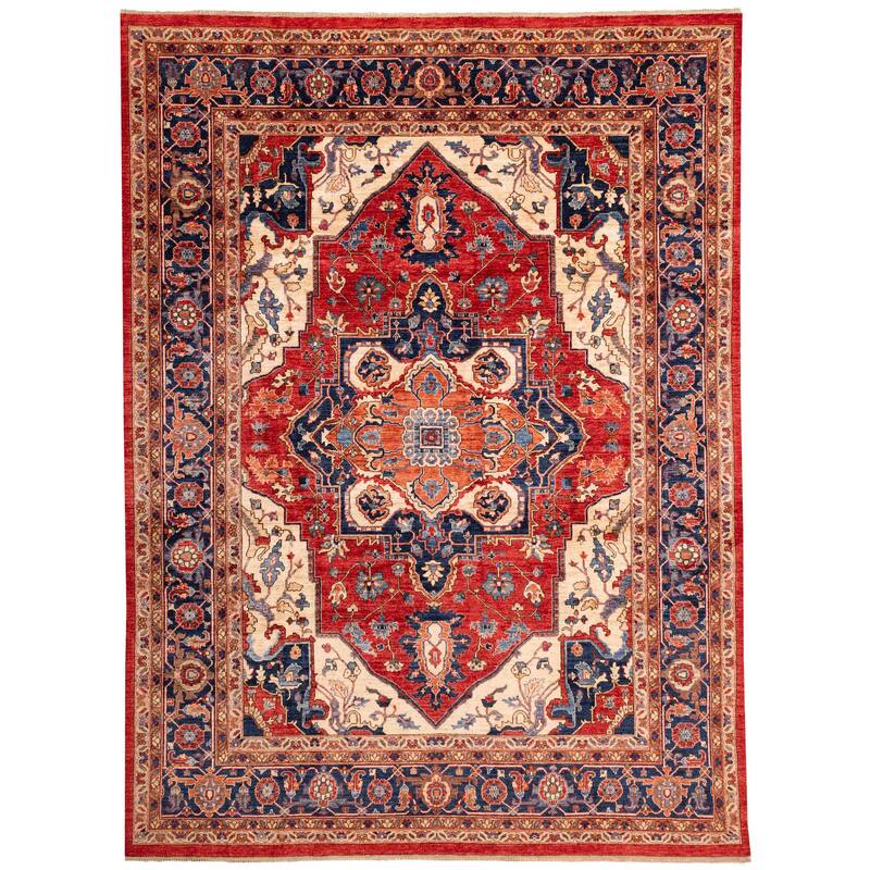 ECARPETGALLERY Hand-knotted Aryana Red Wool Rug - 9'3 x 12'0