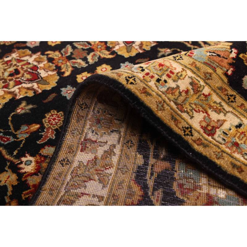ECARPETGALLERY Hand-knotted Jamshidpour Black Wool Rug - 2'4 x 9'7