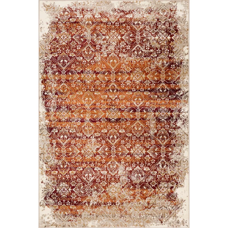 Domani Marrakesh Vintage Medallion Rug - 3'3" x 4'11" - Rust