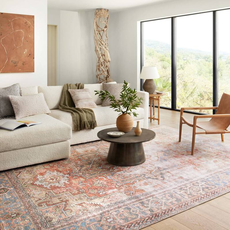 Alexander Home Tremezzina Printed Distressed Geometric Area Rug