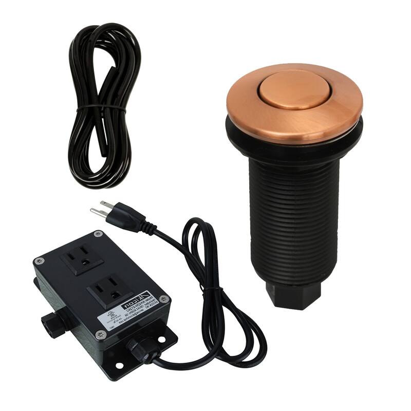 Garbage Disposal Kitchen Air Switch Kit - Copper