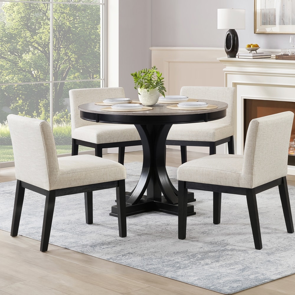 Vintage 20.5"W Upholstered Dining Chairs with Wood Frame