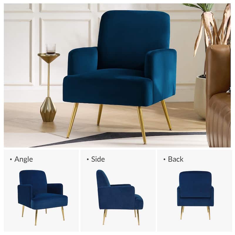Ferrera Comfy Accent Armchair with Recessed Arms Set of 2