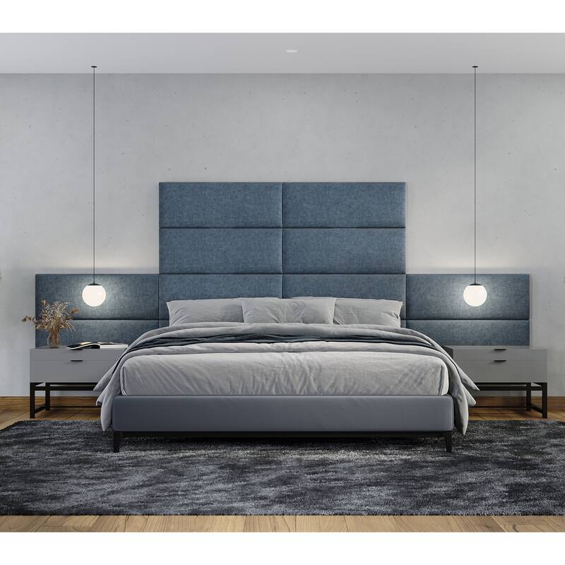 Jaxx Panelist Modern Padded Headboard - Set of 4 Wall Mounted Panels