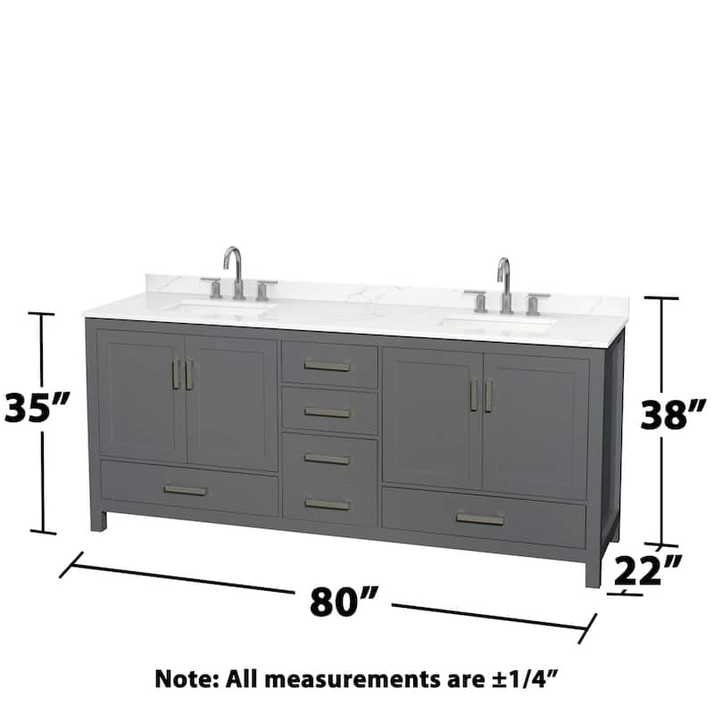 Wyndham Collection WCS141480D-QTZ-US3M70 Sheffield 80" Free Standing
