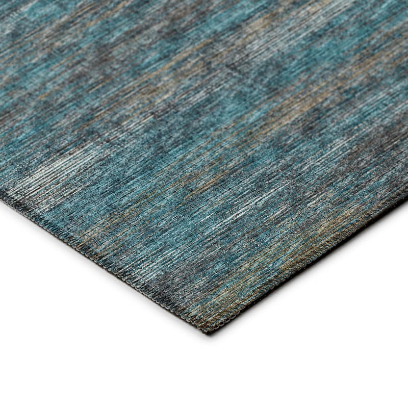 Indoor/ Outdoor Marston Dynamic Transitional Striped Washable Area Rug