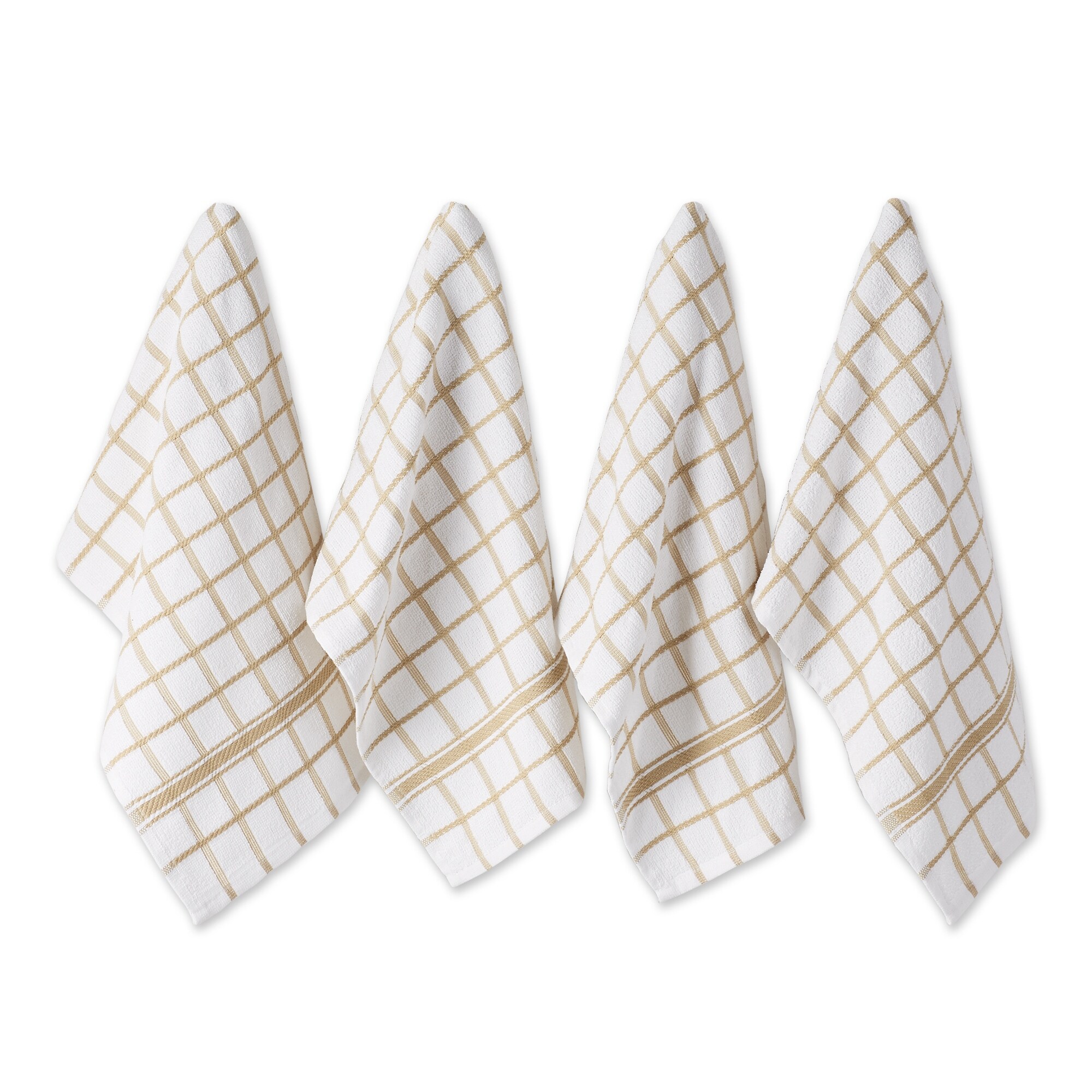 Solid Artichoke Windowpane Terry Dishtowel 4 Piece 