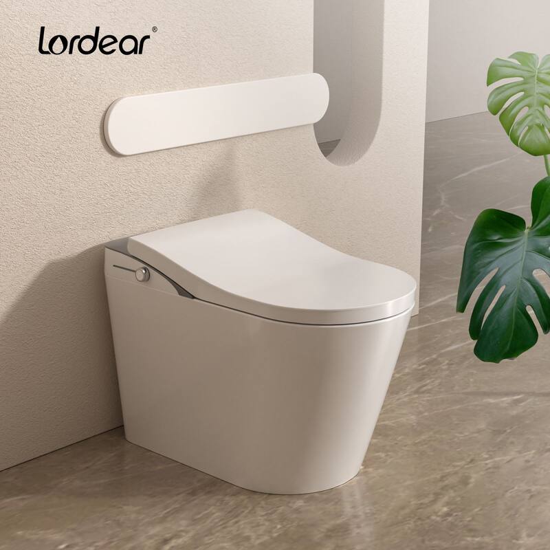 1-Piece 1.28 GPF Auto Single Flush Elongated Bidet Toilet Smart Toilet in White