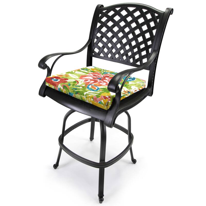 19" x 17" Outdoor Seat Cushion with Ties - Set of 2 - 19" W x 17" L x 2" H