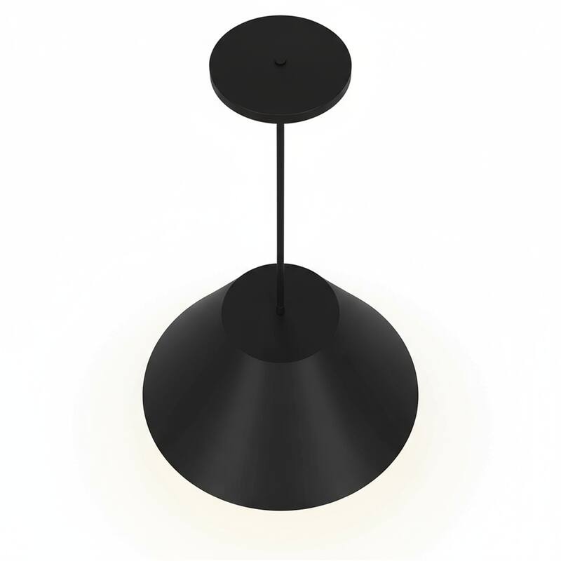 22" Diameter Integrated LED Black Pendant