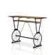 preview thumbnail 13 of 14, Furniture of America Lodz Rustic Metal 47-inch Open Shelf Bar Table