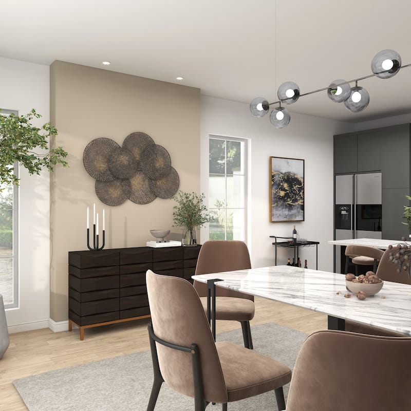 Black Metal Geometric Overlapping Perforated Plate Home Wall Decor