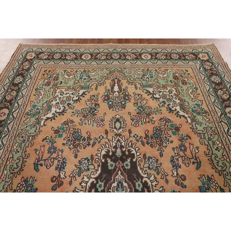 Hamedan Persian Vintage Rug Hand-Knotted Wool Carpet - 7'2"x 10'2"