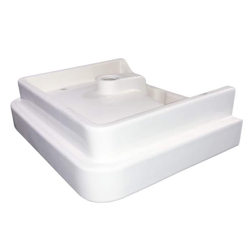 Highpoint Collection White Glossy Modern Floor Vanity-White