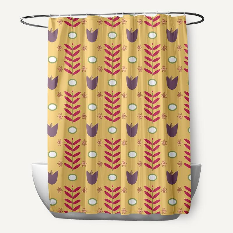 Spring Garden Shower Curtain - Daffodil Yellow