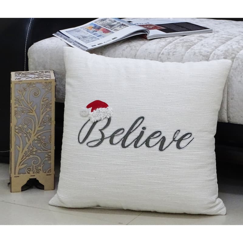 VIbhsa 20" x 20" Christmas Throw Pillow with text
