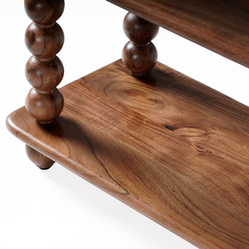 SAFAVIEH Couture Norbert 2-Shelf Wood Console Table - 64"W x 16"D x 30"H