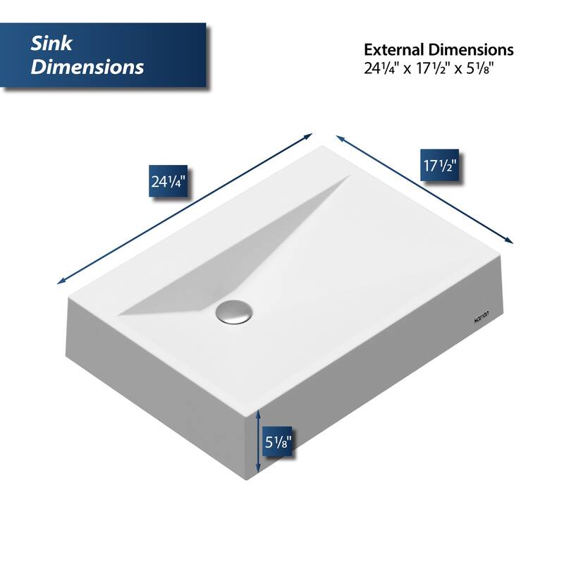 Karran Envy Quartz 24.5 inch Bathroom Vessel Sink