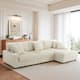 118.4"W Plush Modular Sectional Sofa with Pillows