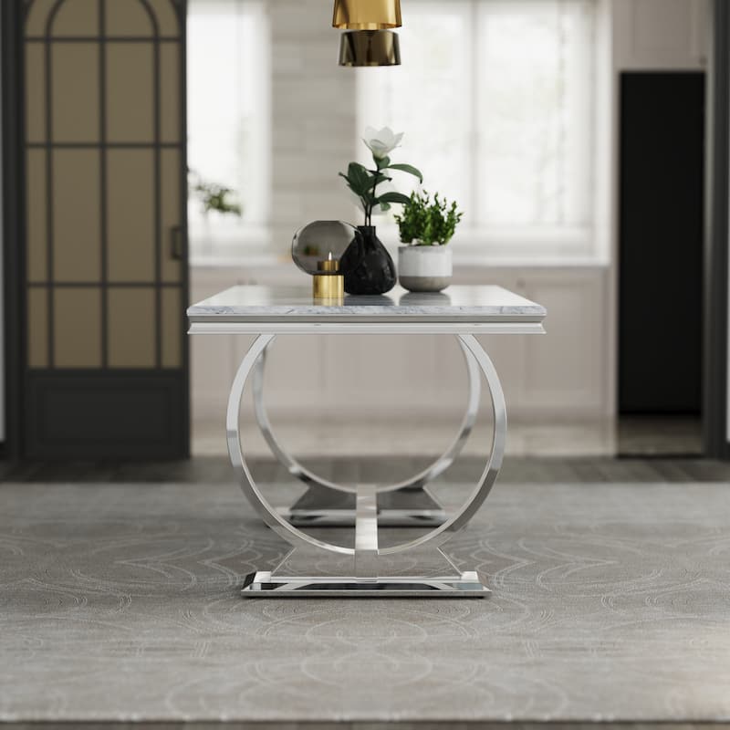 Luxurious Dining Room Table Set with Velvet Dining Chairs