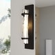 preview thumbnail 1 of 9, Vilo 1 Light Bathroom Wall Fixture Matte Black - 4.5-in W x 18.5-in H x 4-in D