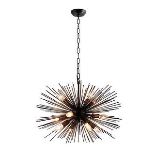 12 Light Sputnik Chandelier in Black finish - 24wx24Lx15.80H in.