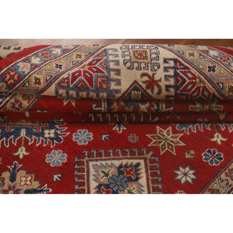 Traditional Red Kazak Area Rug Handmade Wool Carpet - 6'6"x 9'8"