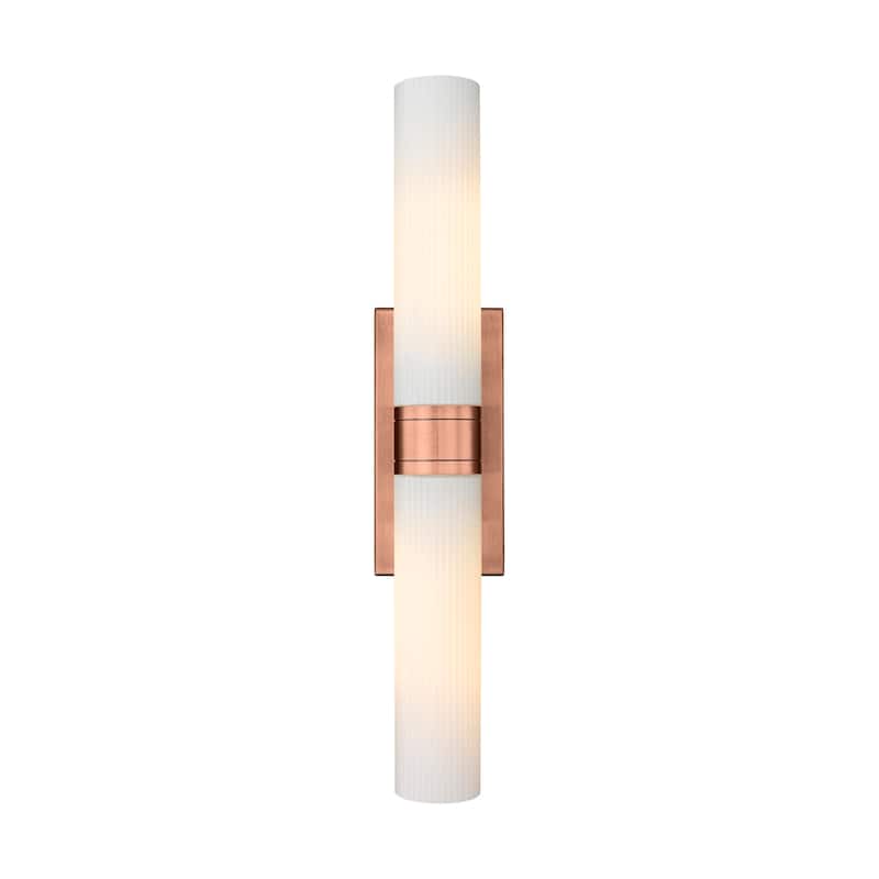 Innovations Lighting 617-2W-3-24 Ballston Urban Vanity Ballston Urban - Antique Copper / Striped White