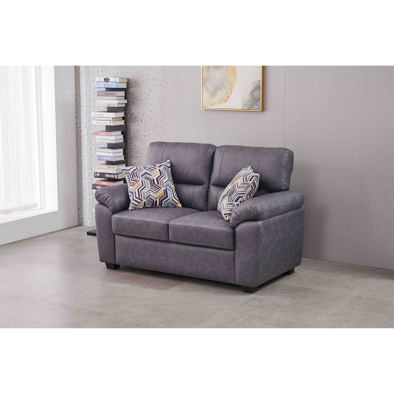 58.7'' Wide Faux Leather Loveseat