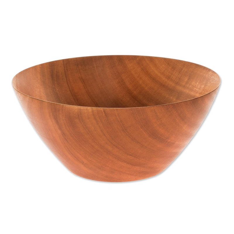 Novica Handmade To The Table Mahogany Wood Serving Bowl (9 Inch)