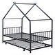 preview thumbnail 8 of 81, Metal house bed with trundle