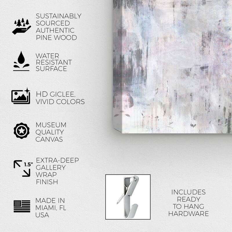 Wynwood Studio Canvas Abstract Solamente Una Vez White and Modern & Contemporary Wall Art Canvas Print