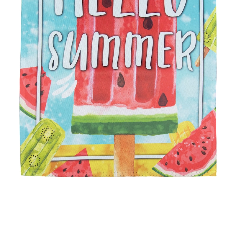 Hello Summer Ice Pop Outdoor Garden Flag 12.5" x 18"