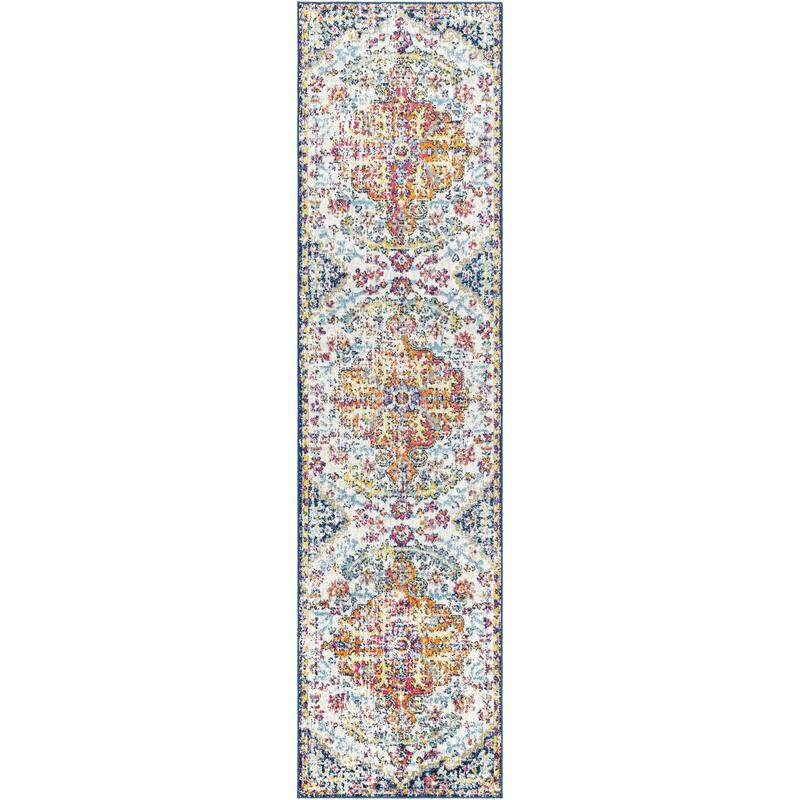 Livabliss Harput Updated Traditional Medallion Area Rug - Multi - 2' 7" x 13' 11"