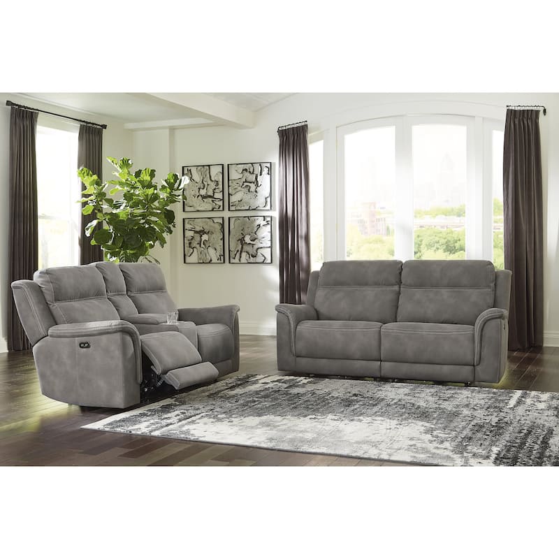 Signature Design by Ashley Next-Gen DuraPella 2-Piece Upholstery Package - 80"W x 42"D x 42"H - Grey